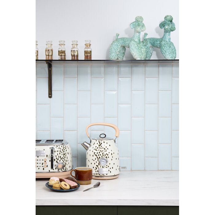 HADEN Poodle & Blonde 1.8 qt. Stainless Steel Electric Tea Kettle